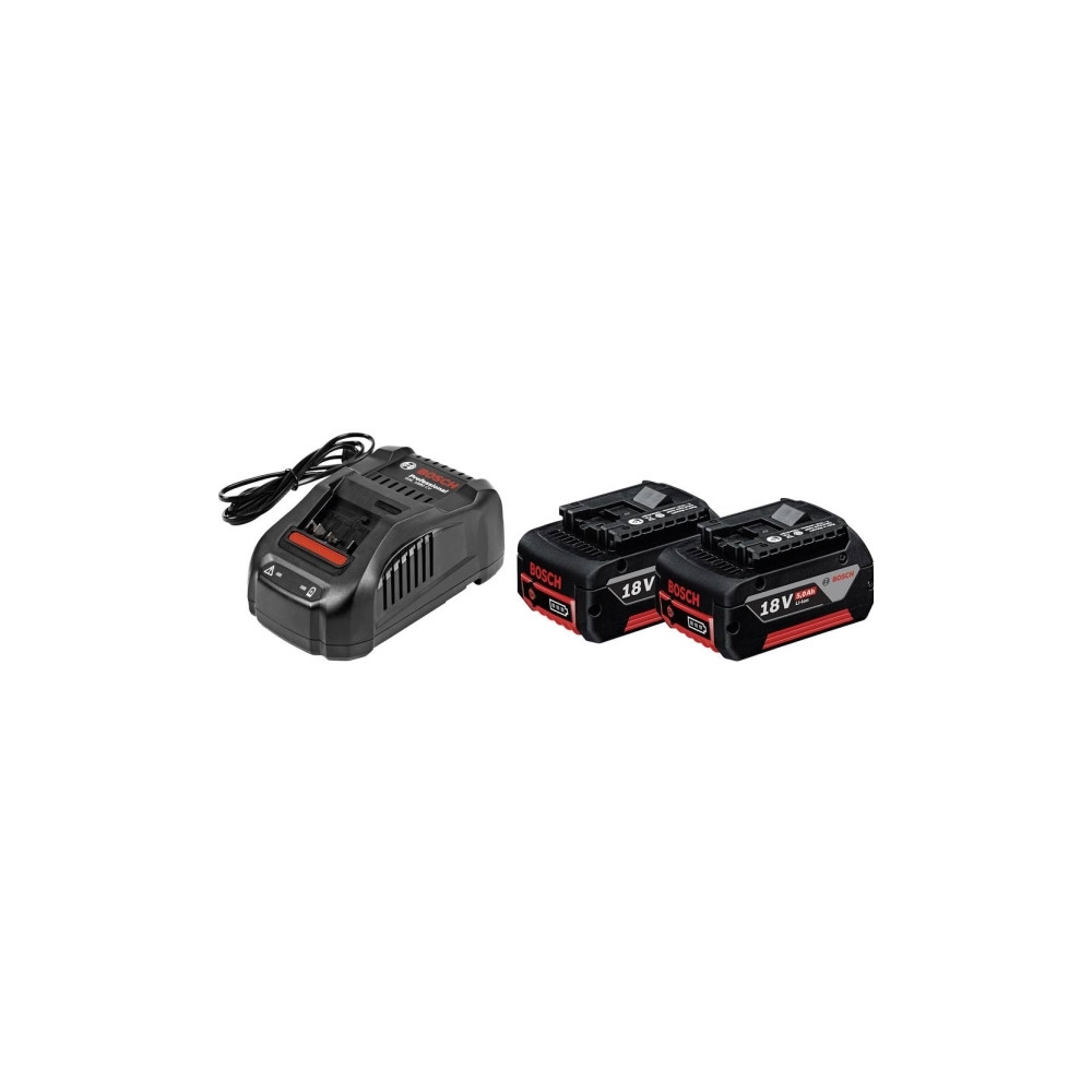 Produktbild för Bosch batteripakke 18V med 2x5,0 Ah akku og GAL 1880 CV lade...