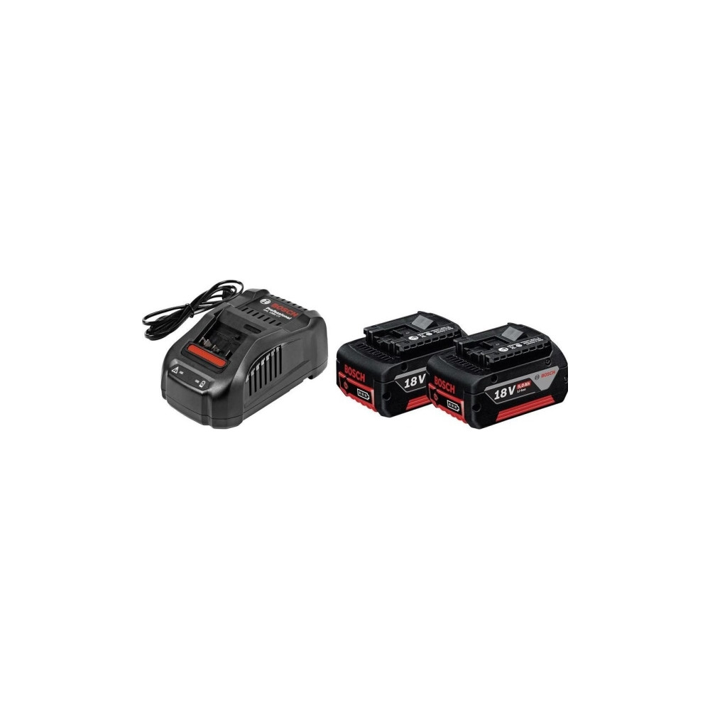 Produktbild för Bosch batteripakke 18V med 2x5,0 Ah akku og GAL 1880 CV lade...