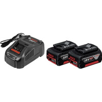 Produktbild för Bosch batteripakke 18V med 2x5,0 Ah akku og GAL 1880 CV lade...