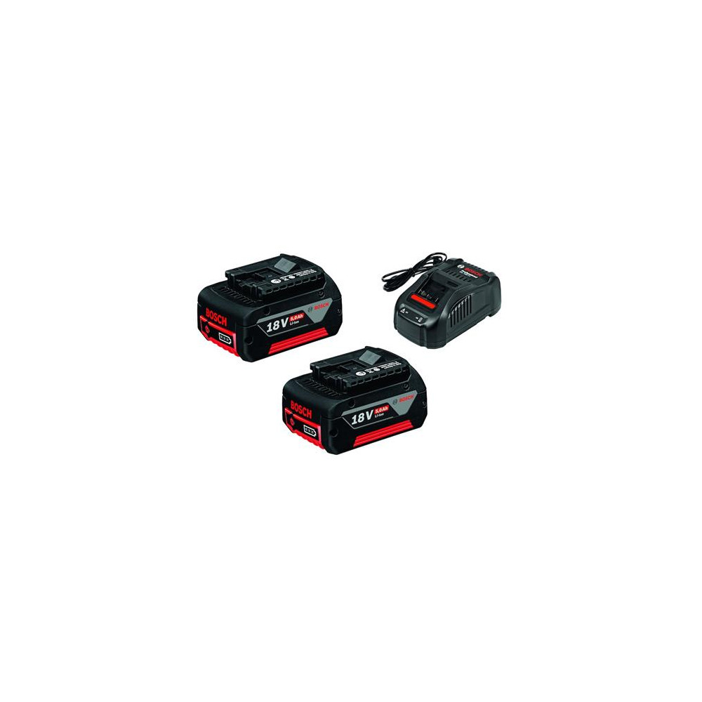 Produktbild för Bosch batteripakke 18V med 2x5,0 Ah akku og GAL 1880 CV lade...