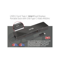 Produktbild för Club 3D - dockningsstation - USB-C - HDMI - 1GbE