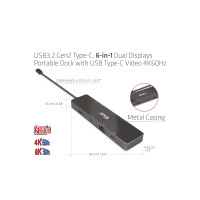 Produktbild för Club 3D - dockningsstation - USB-C - HDMI - 1GbE