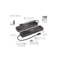 Produktbild för Club 3D - dockningsstation - USB-C - HDMI - 1GbE