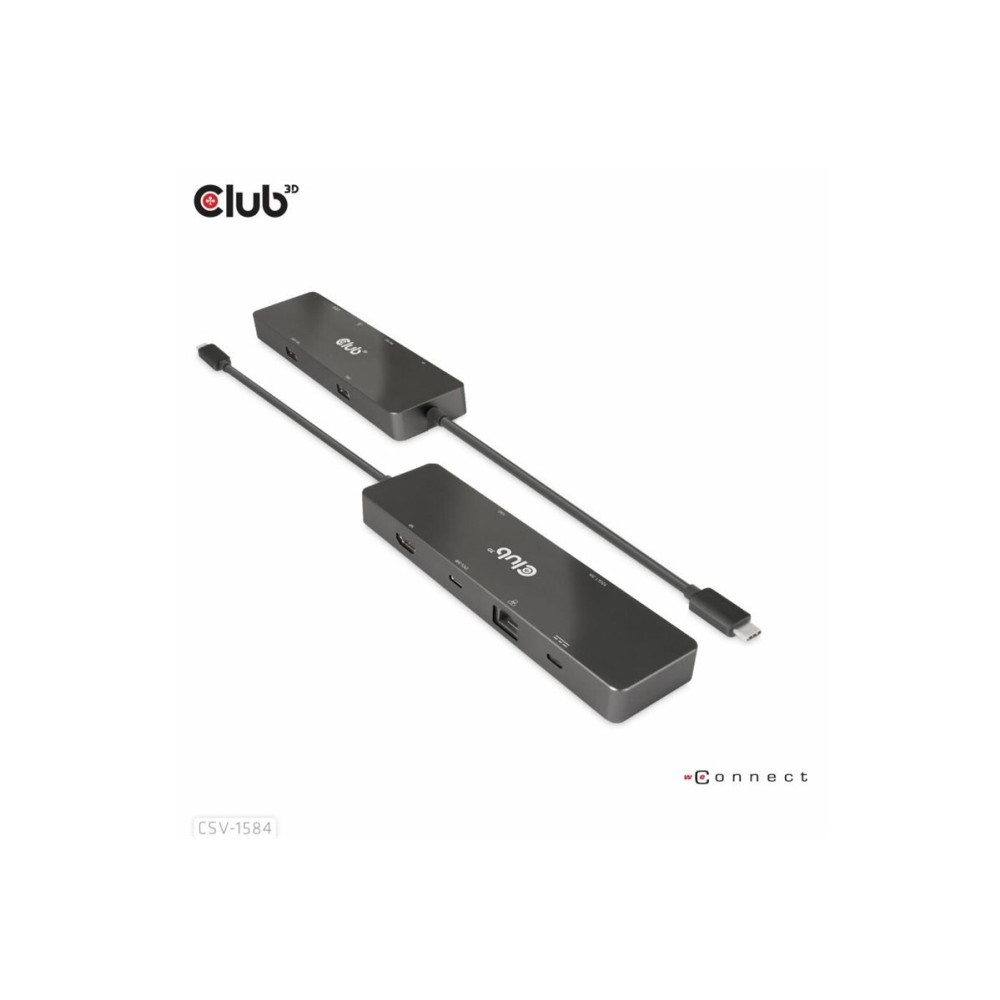 Produktbild för Club 3D - dockningsstation - USB-C - HDMI - 1GbE