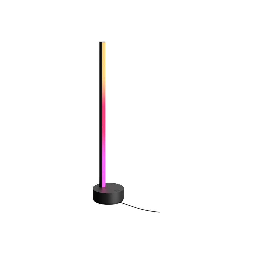 Produktbild för Philips Hue White and Color Ambiance Gradient Signe - skrivbordslampa - LED - 16 miljoner färger/varmt till kallt vitt ljus - 2000-6500 K - svart
