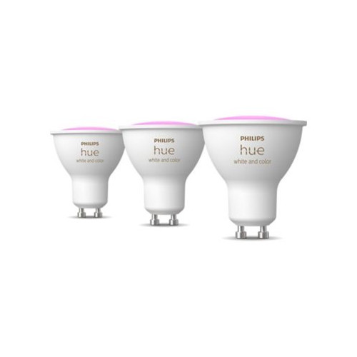 Philips HUE Philips Hue White and Color Ambiance - LED-spotlight - GU10 - 4.2 W - flerfärgad/varmt till kallt vitt ljus - 2000-6500 K (paket om 3)