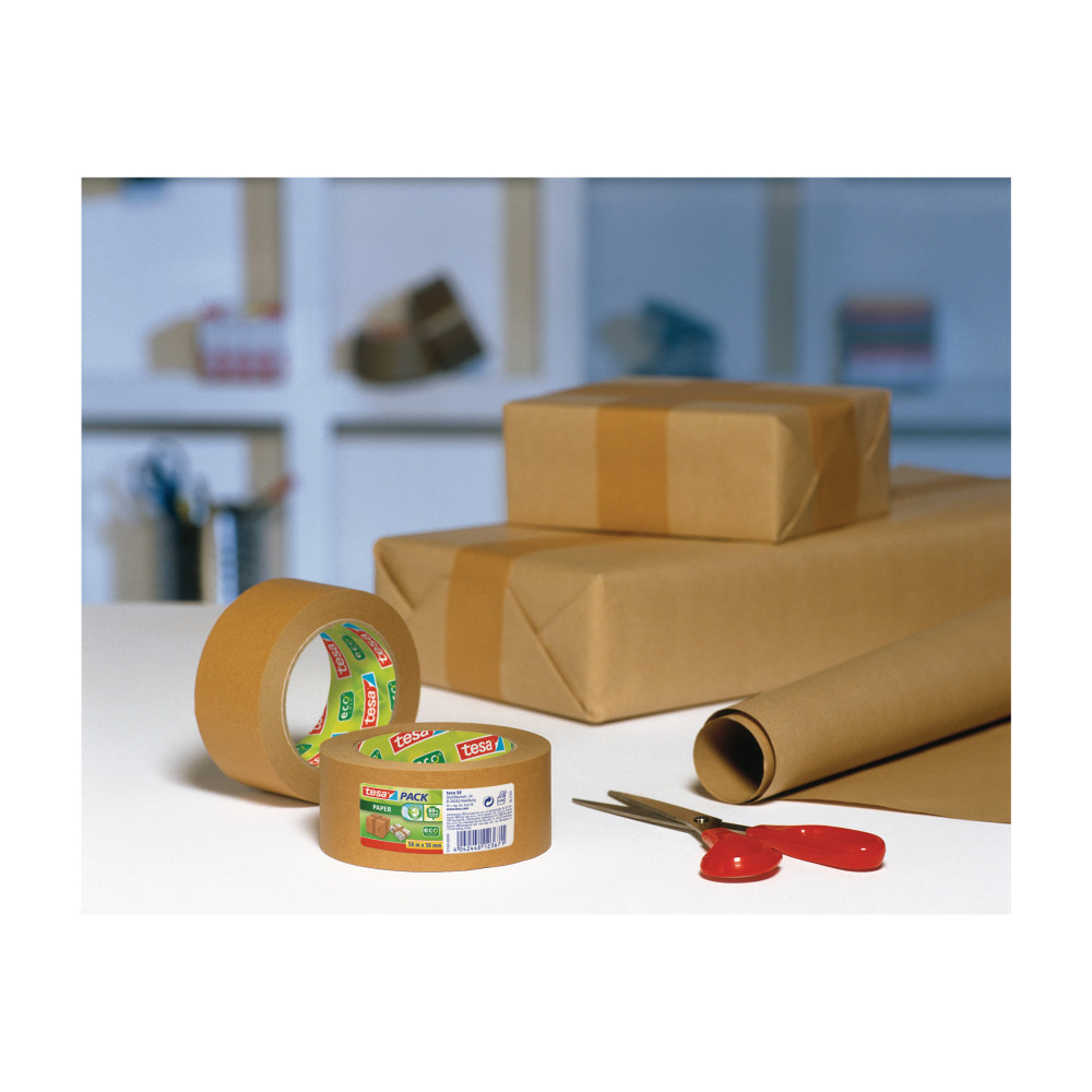 Produktbild för Tesapack Paper förpackningstejp - 50 mm x 50 m - brun