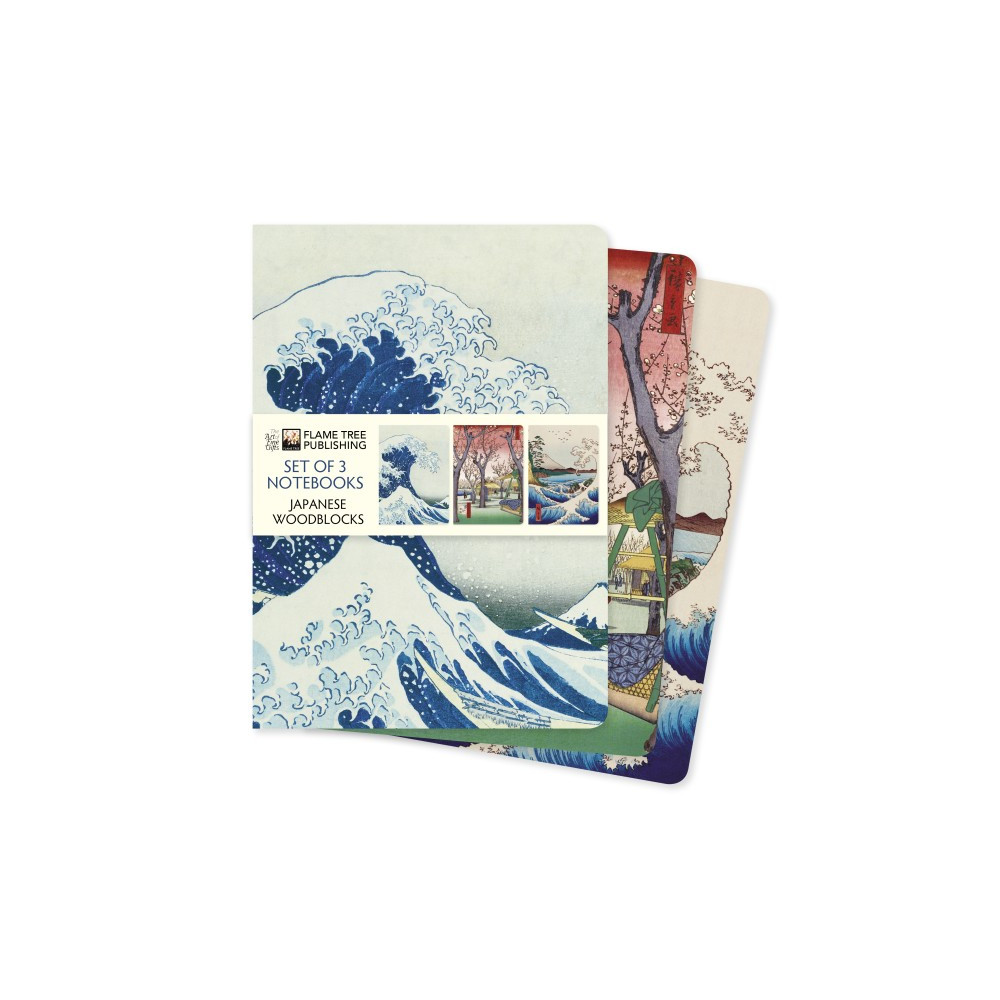 Produktbild för Japanese Woodblocks Set of 3 Standard Notebooks