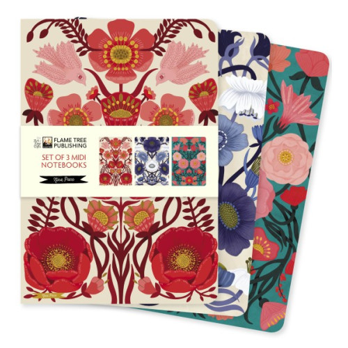 Flame Tree Nina Pace Set of 3 Midi Notebooks