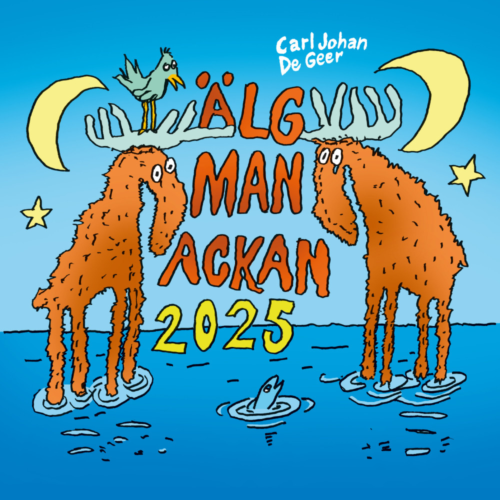 Produktbild för Älgmanacka - almanacka för 2025 av Carl Johan De Geer (häftad)
