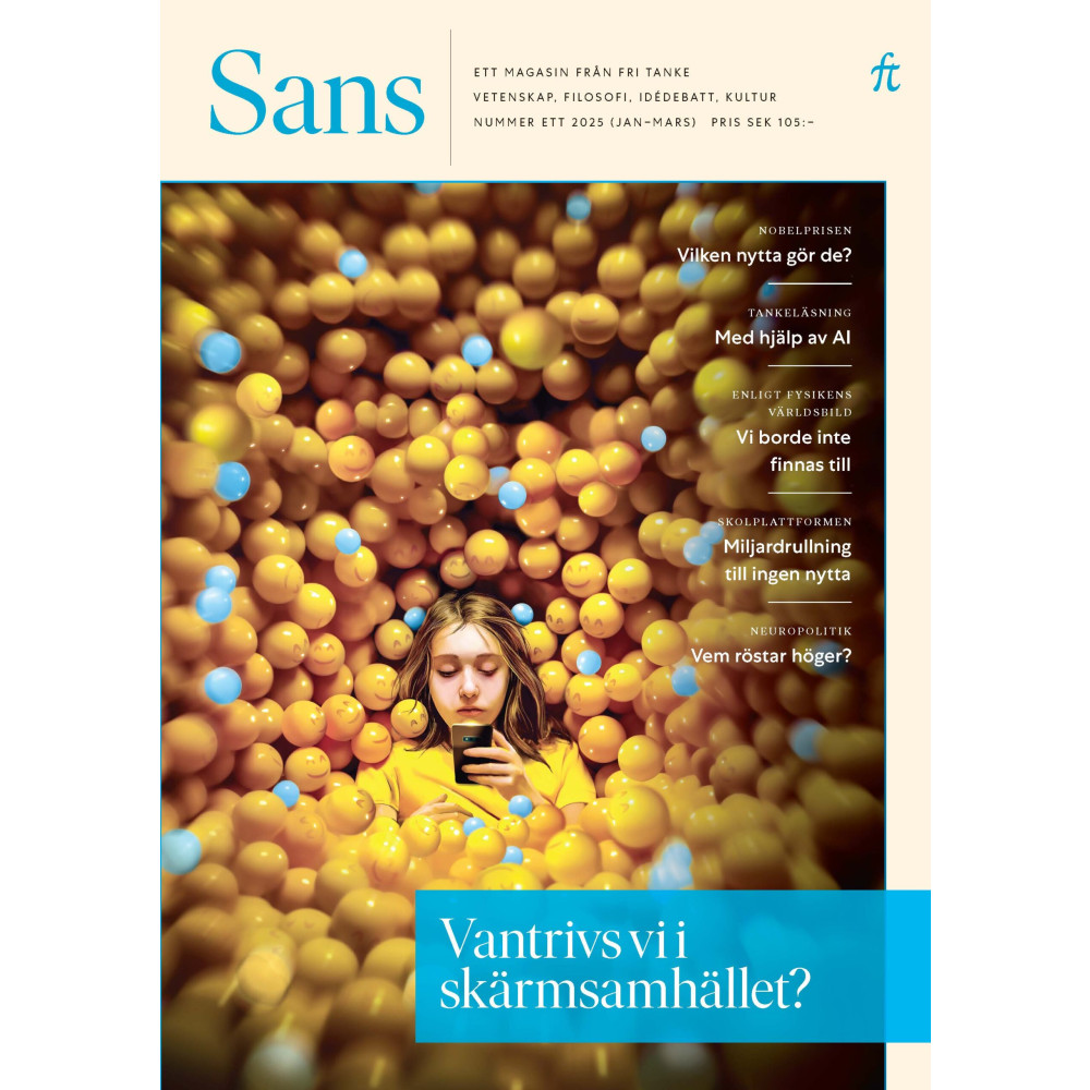Produktbild för Sans 1/2025. Vantrivs vi i skärmsamhället? (häftad)