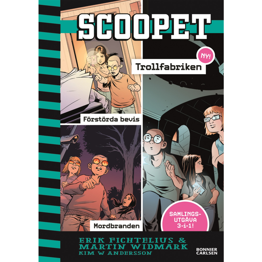 Produktbild för Scoopet samlingsvolym. Förstörda bevis ; Mordbranden ; Trollfabriken (bok, kartonnage)