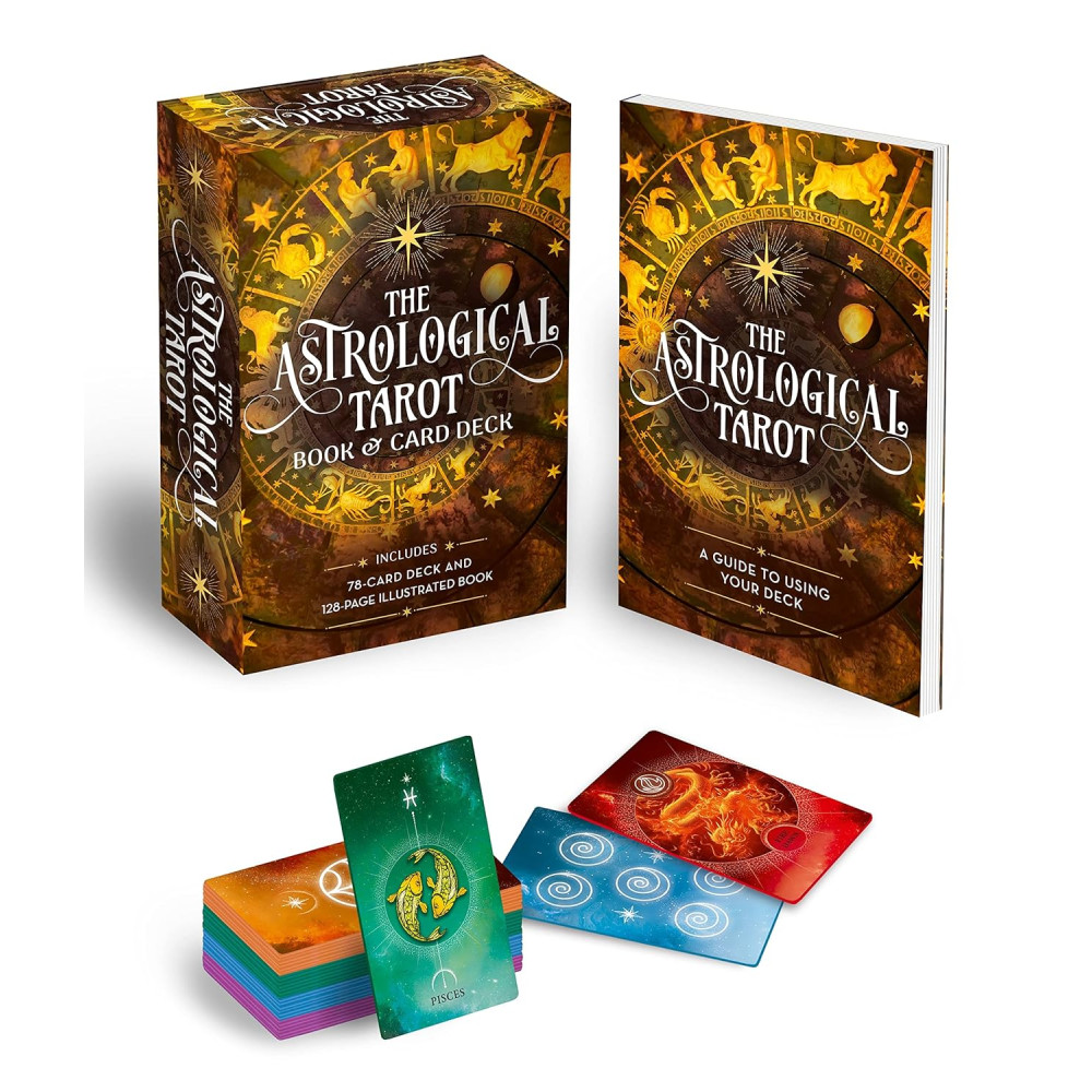 Produktbild för Astrological Tarot Book & Card Deck
