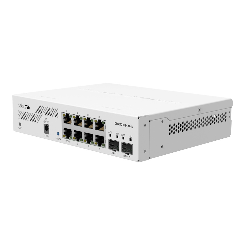 Produktbild för MikroTik Cloud Smart Switch CSS610-8G-2S+IN - switch - 10 portar - smart - rackmonterbar