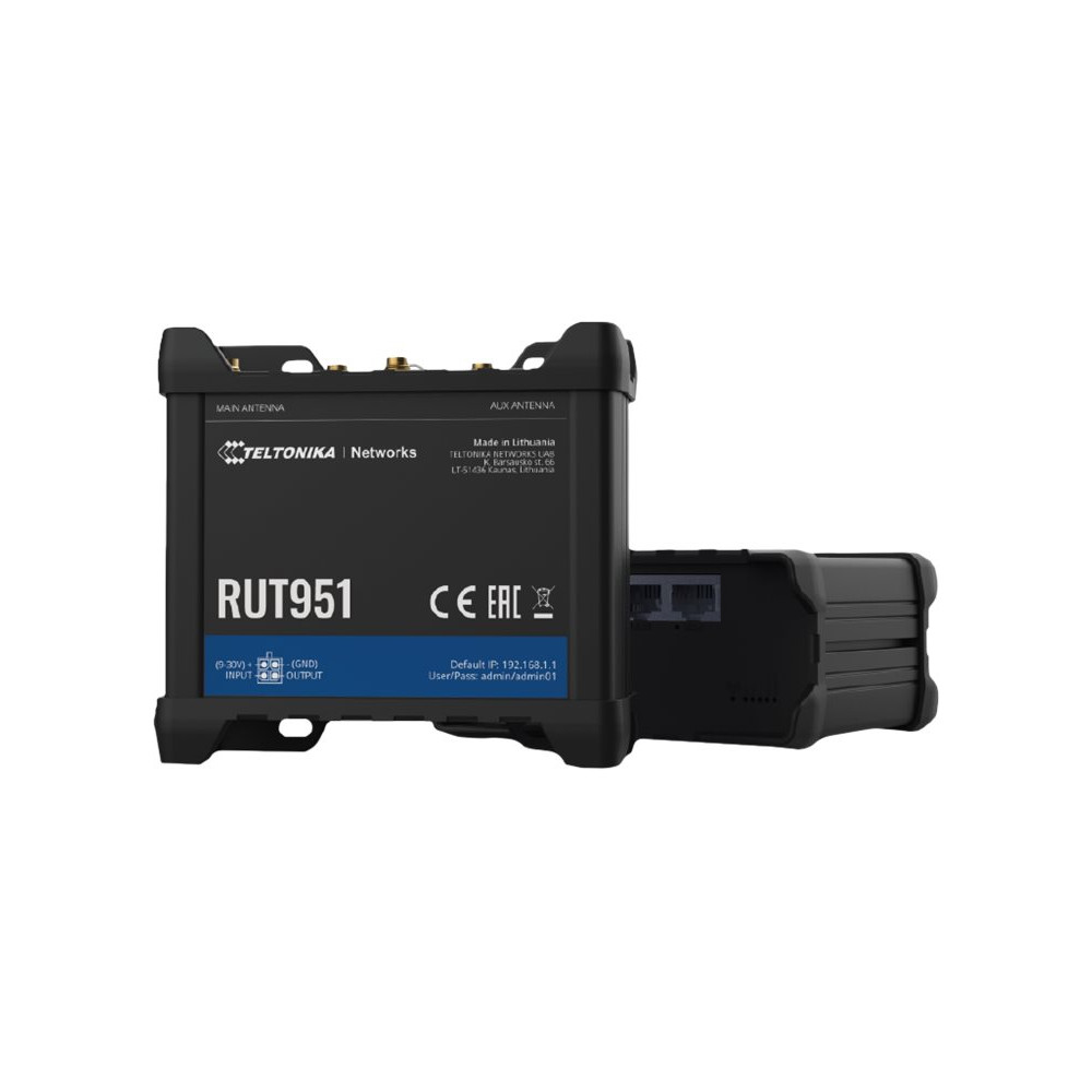 Produktbild för Teltonika RUT951 - trådlös router - WWAN - Wi-Fi - 3G, 4G - DIN-skenmonterbar, bordsmonterbar