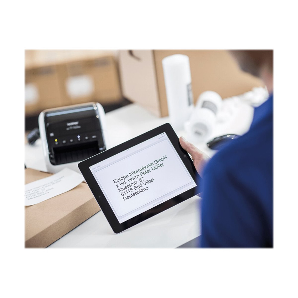 Produktbild för Brother QL-1110NWBc - etikettskrivare - svartvit - direkt termisk