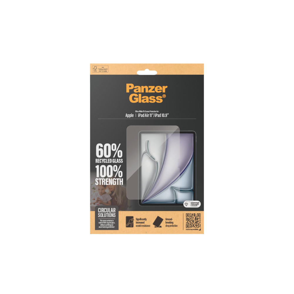 Produktbild för PanzerGlass - skärmskydd för surfplatta - ultrabred passning