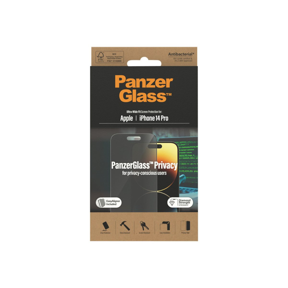 Produktbild för PanzerGlass - skärmskydd för mobiltelefon - ultrabred passning