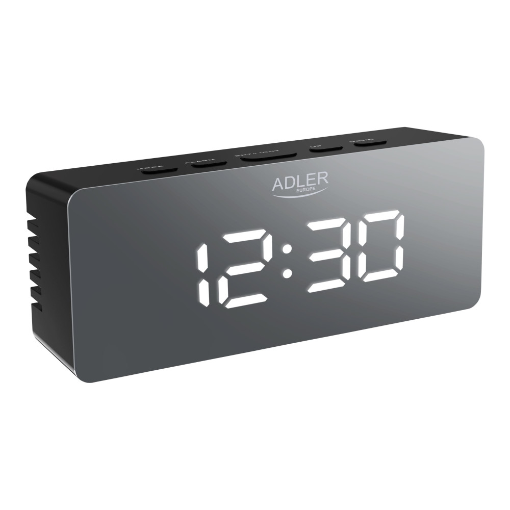 Produktbild för ADLER AD 1189B - väckarklocka - elektronisk - skrivbord - svart