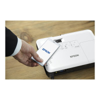 Produktbild för Epson EB-1795F - 3LCD-projektor - bärbar - 802.11n wireless / NFC / Miracast - svart, vit