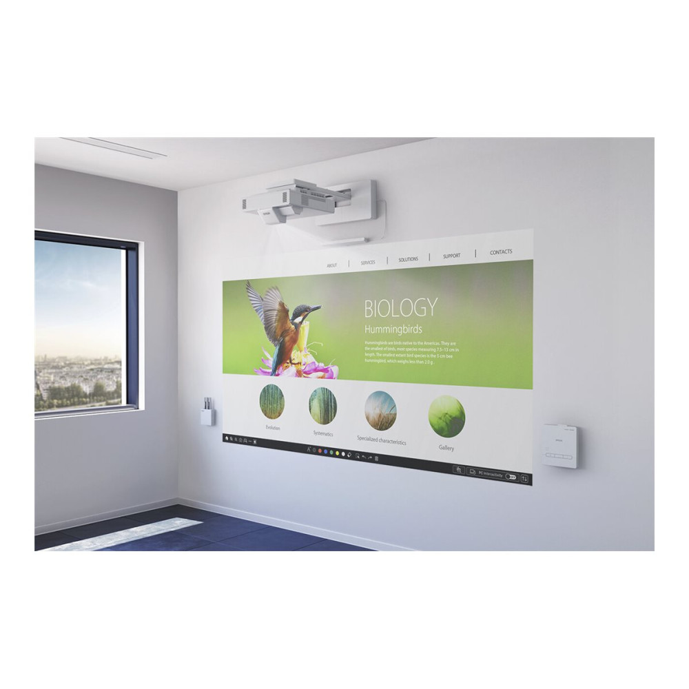 Produktbild för Epson EB-1485FI - 3LCD-projektor - ultrakort kastavstånd - 802.11a/b/g/n/ac trådlös/LAN/Miracast