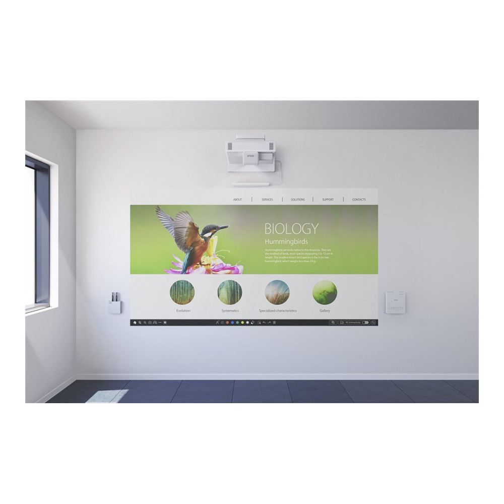 Produktbild för Epson EB-1485FI - 3LCD-projektor - ultrakort kastavstånd - 802.11a/b/g/n/ac trådlös/LAN/Miracast