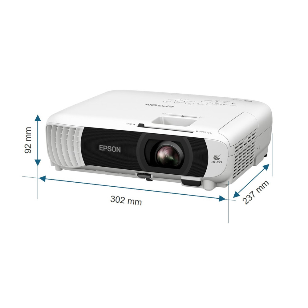 Produktbild för Epson EB-W55 - 3LCD-projektor - bärbar - 802.11n trådlös/Miracast - vit