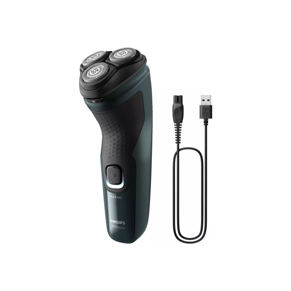 Produktbild för Philips 3000X Series X3002 - rakapparat - mörk skogsgrön