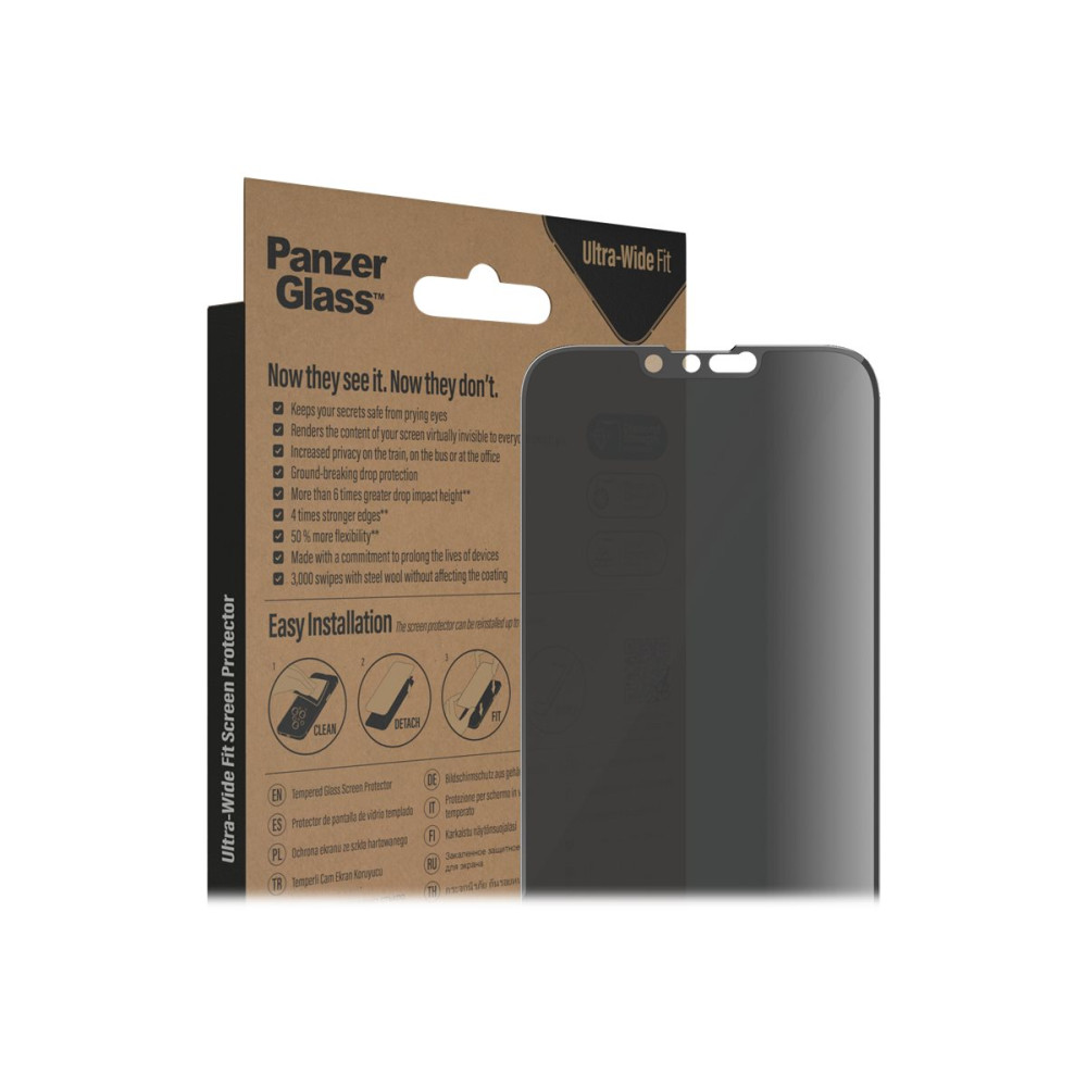 Produktbild för PanzerGlass - skärmskydd för mobiltelefon - ultrabred passning