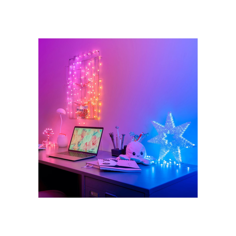 Produktbild för Twinkly Strings - stränglampor - LED x 200 - 16 miljoner färger - pärla - grön