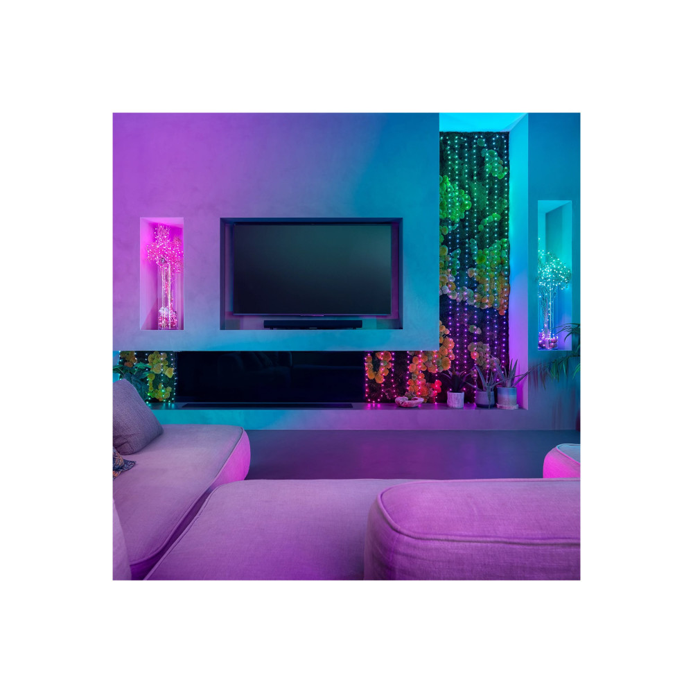 Produktbild för Twinkly Strings - stränglampor - LED x 200 - 16 miljoner färger - pärla - grön