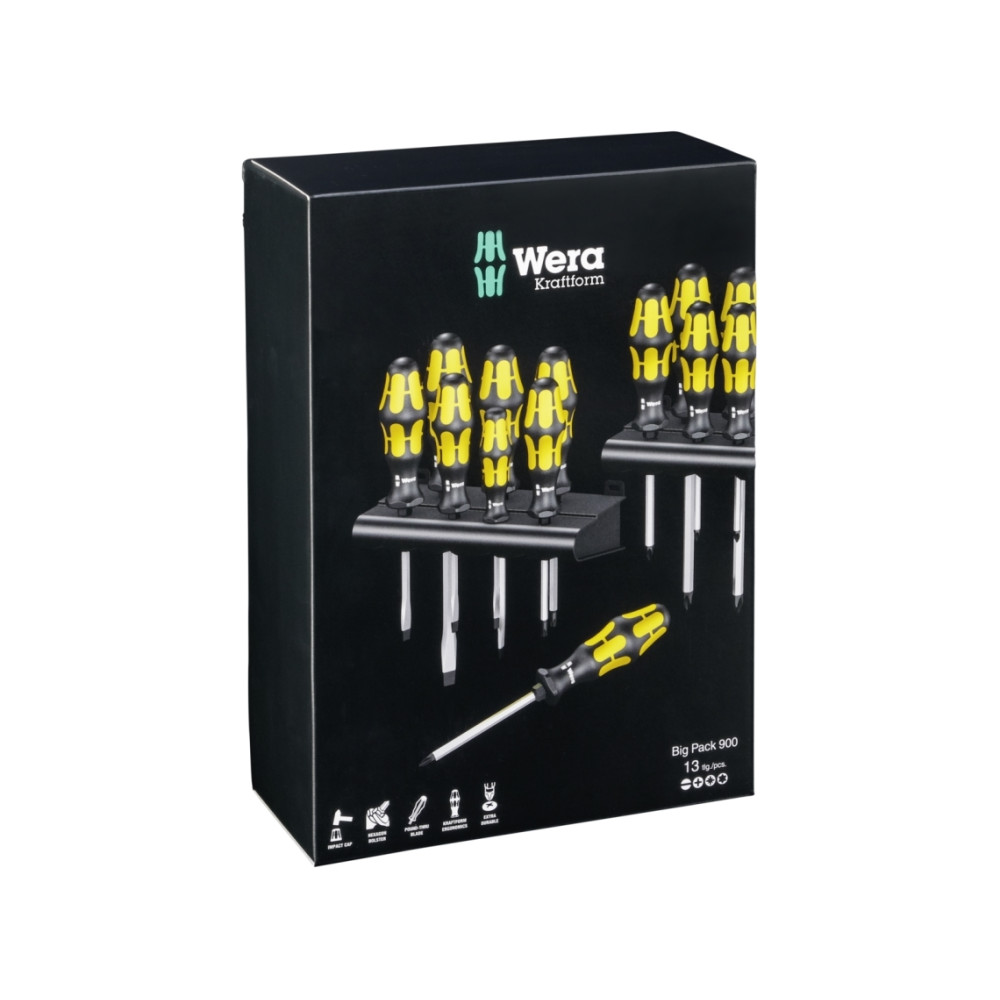 Produktbild för Wera Kraftform Big Pack 900 - skruvmejseluppsättning - 13 delar