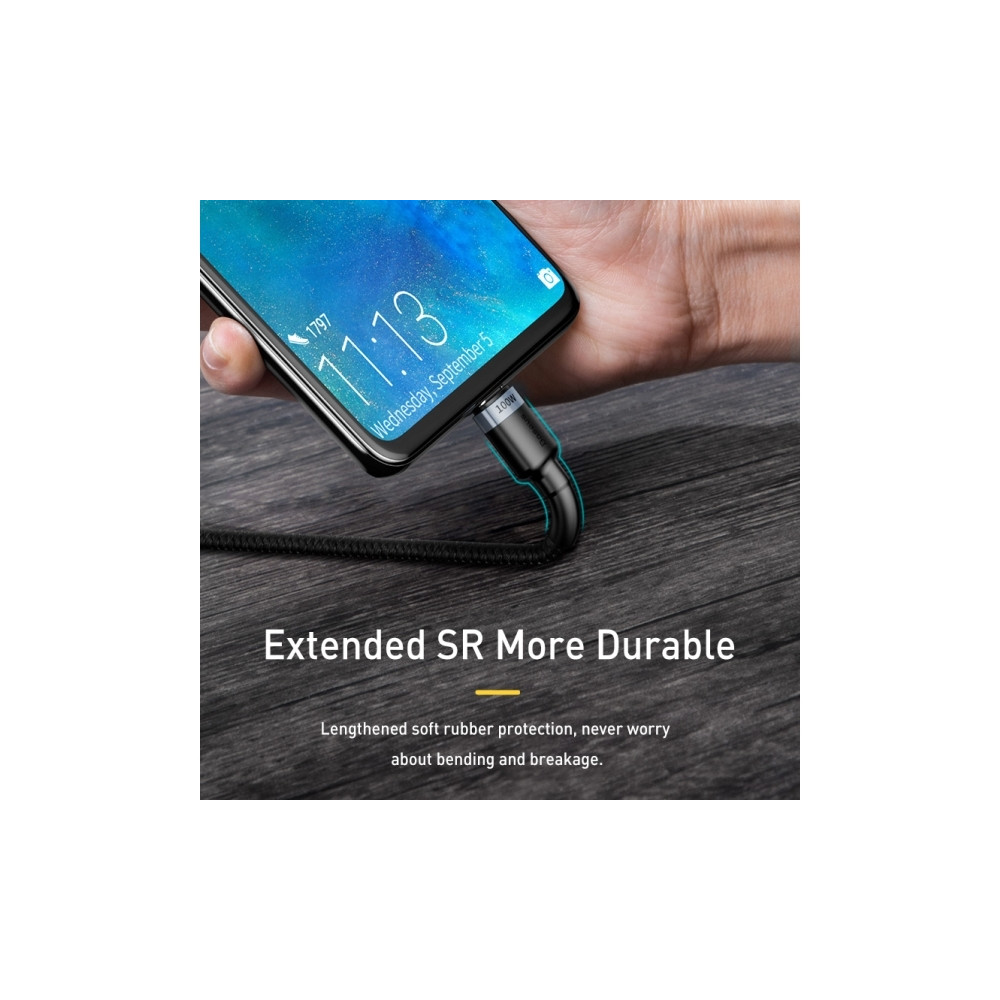 Produktbild för Baseus Cafule, 2 m, USB C, USB C, USB 2.0, 0,48 Gbit/s, Svar...