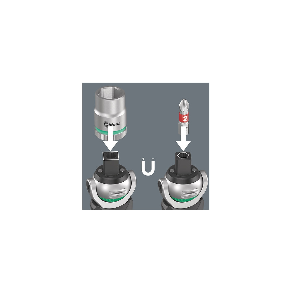 Produktbild för Wera Zyklop 8009 Pocket Set 1 - ratcheting torque wrench with bit and socket set - 13 delar
