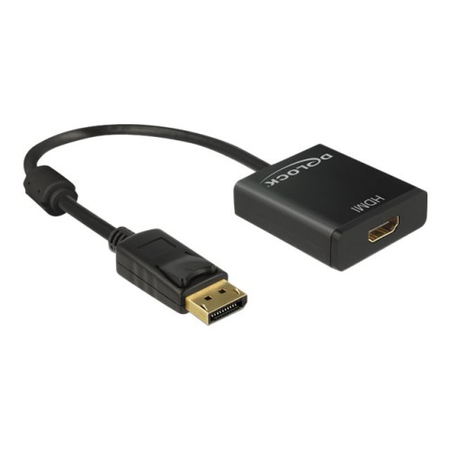 DeLOCK Delock Adapter Displayport 1.2 male > HDMI female 4K Active - videokonverterare - Parade PS171 - svart