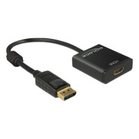 Produktbild för Delock Adapter Displayport 1.2 male > HDMI female 4K Active - videokonverterare - Parade PS171 - svart