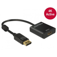 Produktbild för Delock Adapter Displayport 1.2 male > HDMI female 4K Active - videokonverterare - Parade PS171 - svart