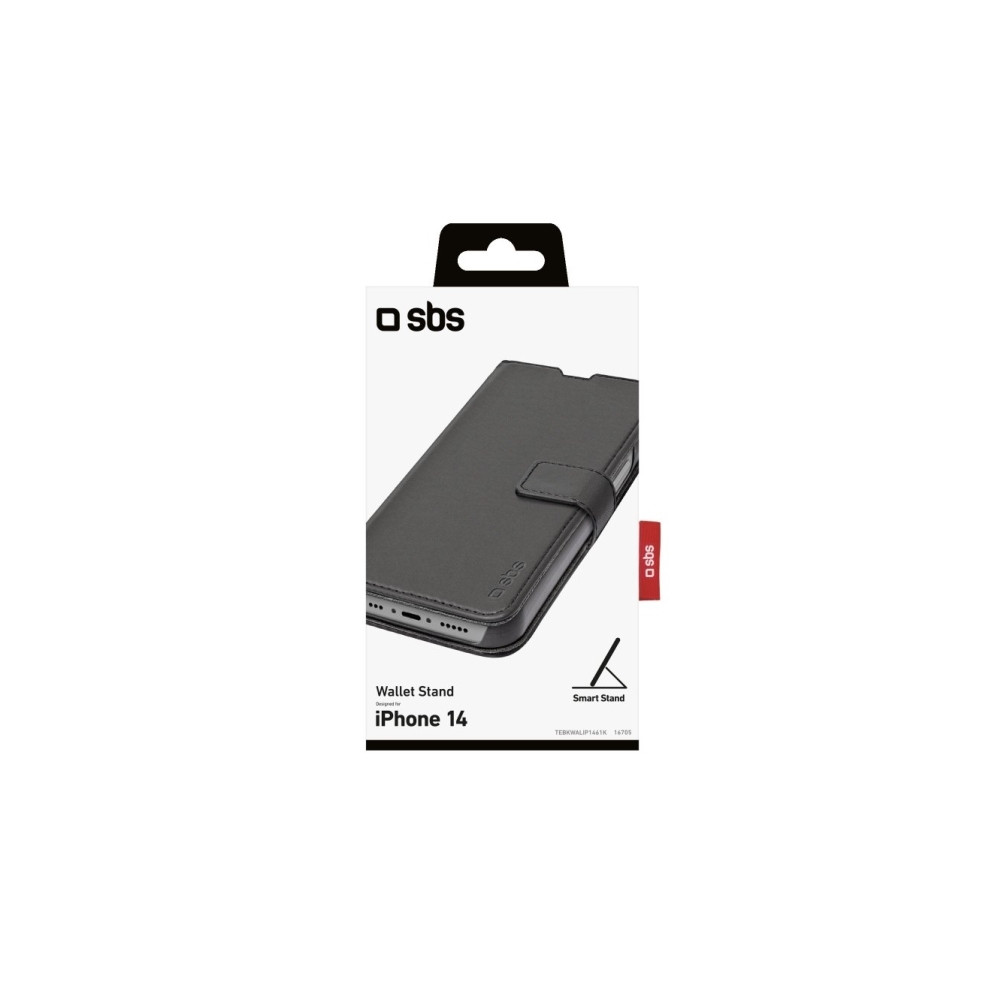 Produktbild för SBS TEBKWALIP1461K, Plånbok, Apple, iPhone 14, 15,5 cm (6.1"...