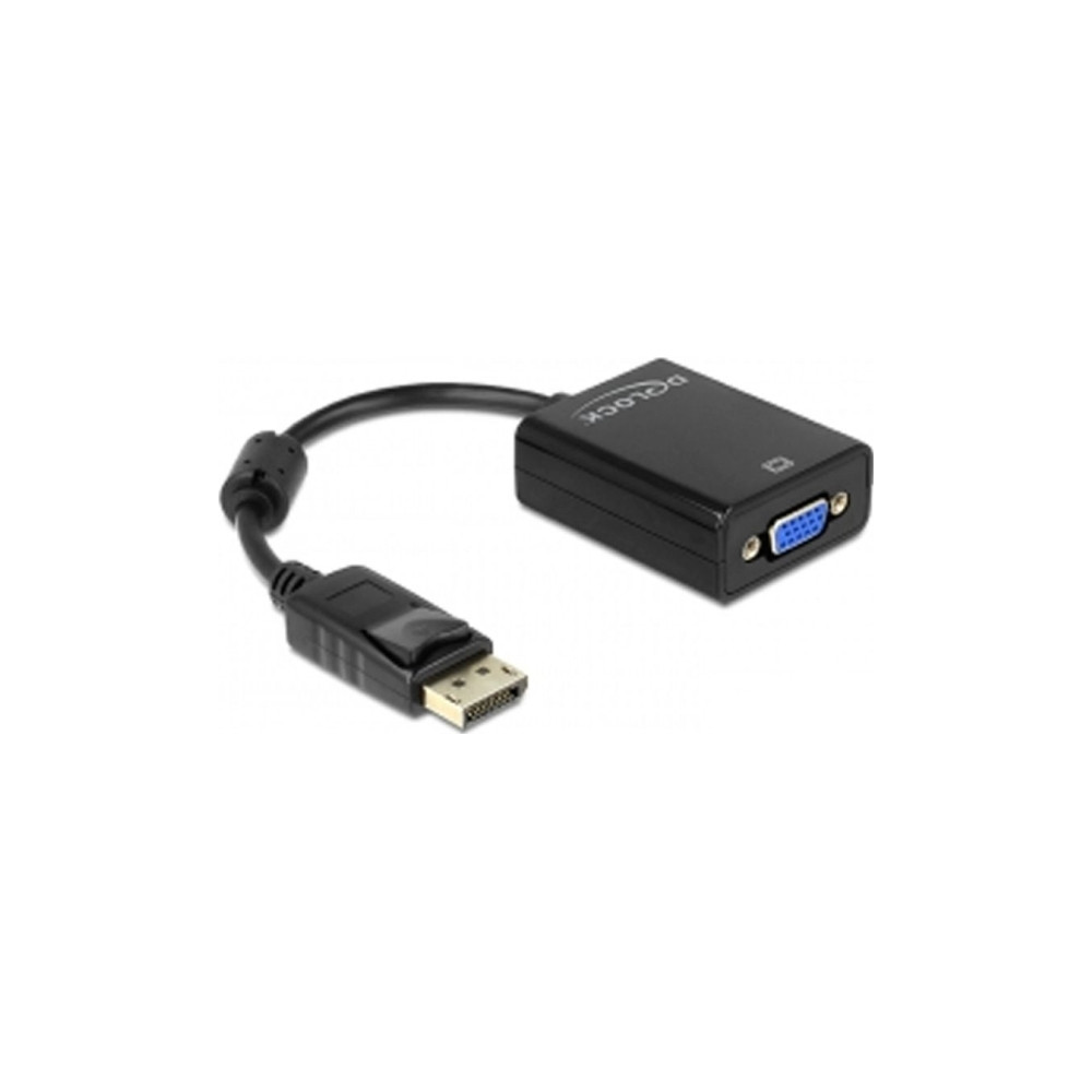 Produktbild för Delock Adapter Displayport male > VGA 15 pin female - VGA-adapter - 12.5 cm