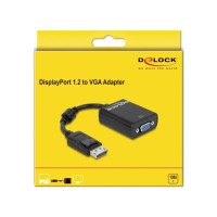 Produktbild för Delock Adapter Displayport male > VGA 15 pin female - VGA-adapter - 12.5 cm