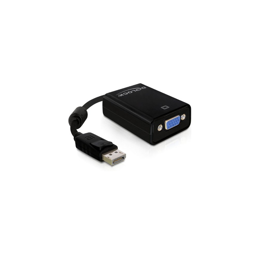 Produktbild för Delock Adapter Displayport male > VGA 15 pin female - VGA-adapter - 12.5 cm