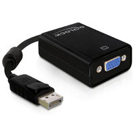 Produktbild för Delock Adapter Displayport male > VGA 15 pin female - VGA-adapter - 12.5 cm