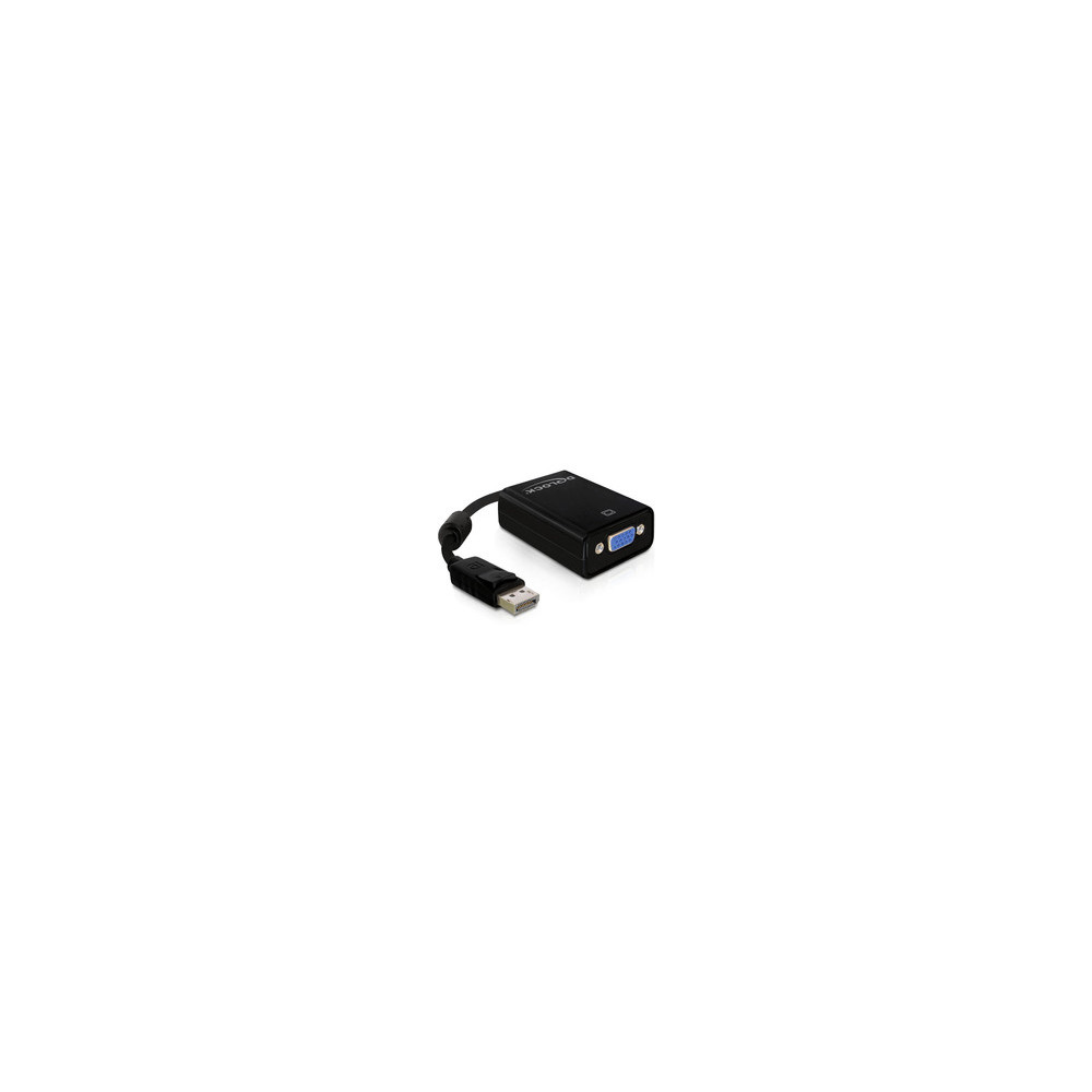Produktbild för Delock Adapter Displayport male > VGA 15 pin female - VGA-adapter - 12.5 cm