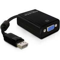 Produktbild för Delock Adapter Displayport male > VGA 15 pin female - VGA-adapter - 12.5 cm