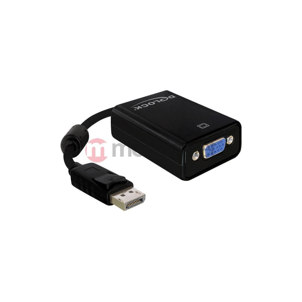 Produktbild för Delock Adapter Displayport male > VGA 15 pin female - VGA-adapter - 12.5 cm