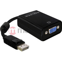 Produktbild för Delock Adapter Displayport male > VGA 15 pin female - VGA-adapter - 12.5 cm