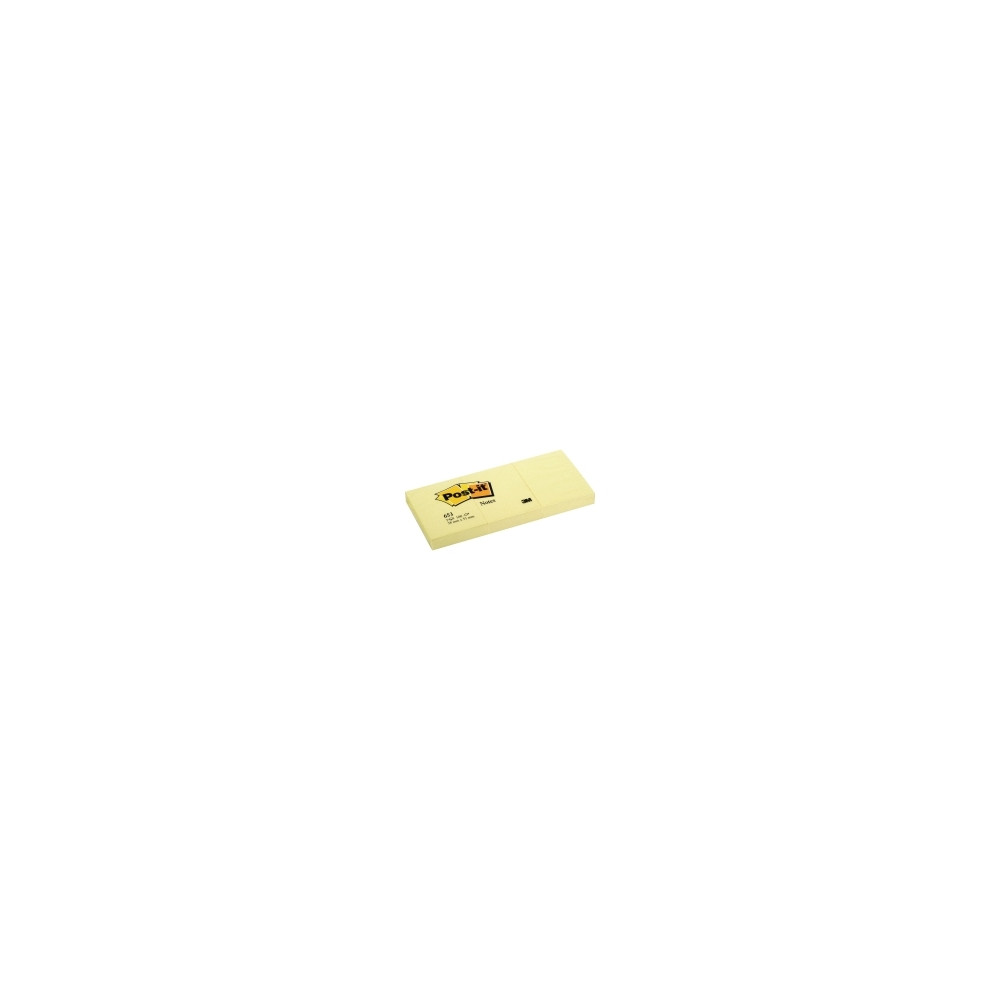 Produktbild för Post-it 653E - note - 38 x 51 mm - 1200 ark (12 x 100)