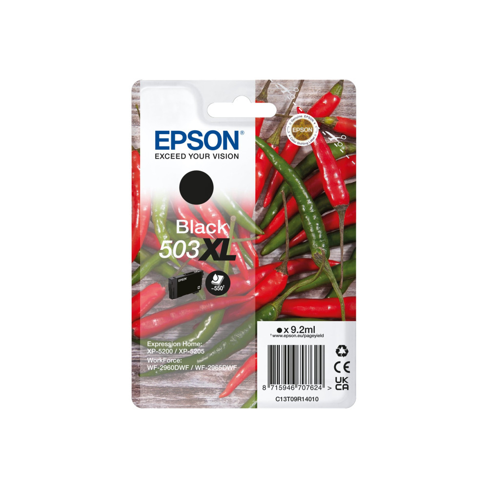 Produktbild för Epson 503XL - XL - svart - original - bläckpatron