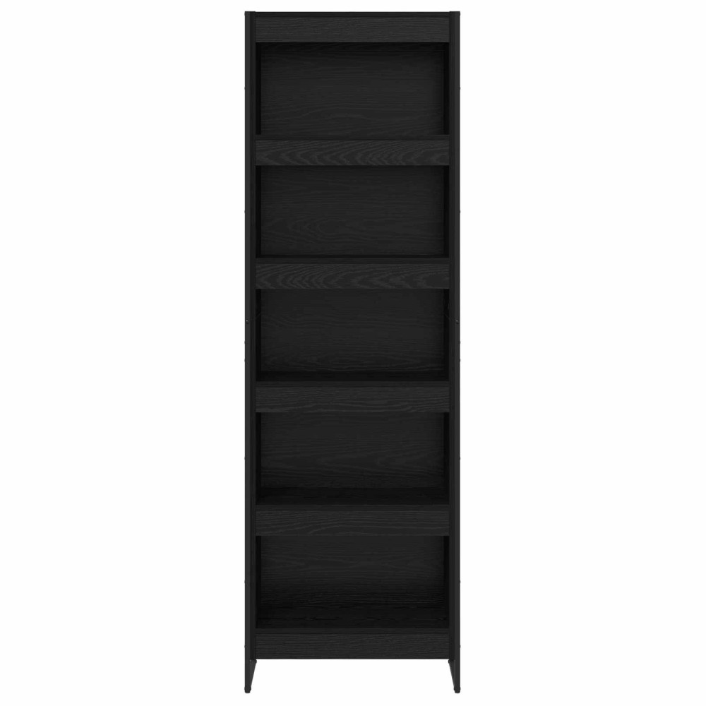 Produktbild för Bokskåp 2 pcs Svart Ek 60 x 30 x 189,5 cm Konstruerat trä