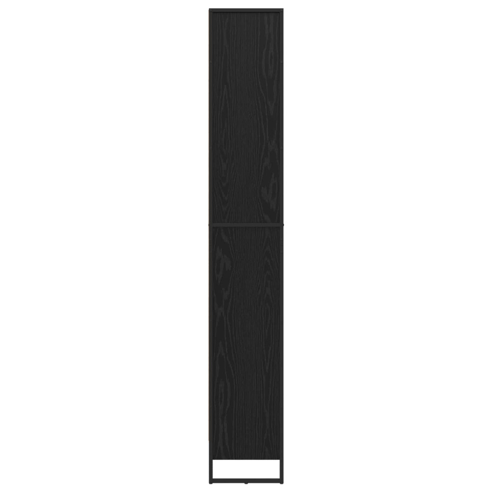 Produktbild för Bokskåp 2 pcs Svart Ek 60 x 30 x 189,5 cm Konstruerat trä